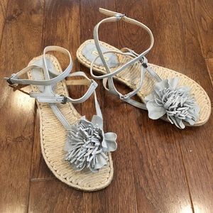 Max Studio Espadrille Sandals Gray Flower Size 8